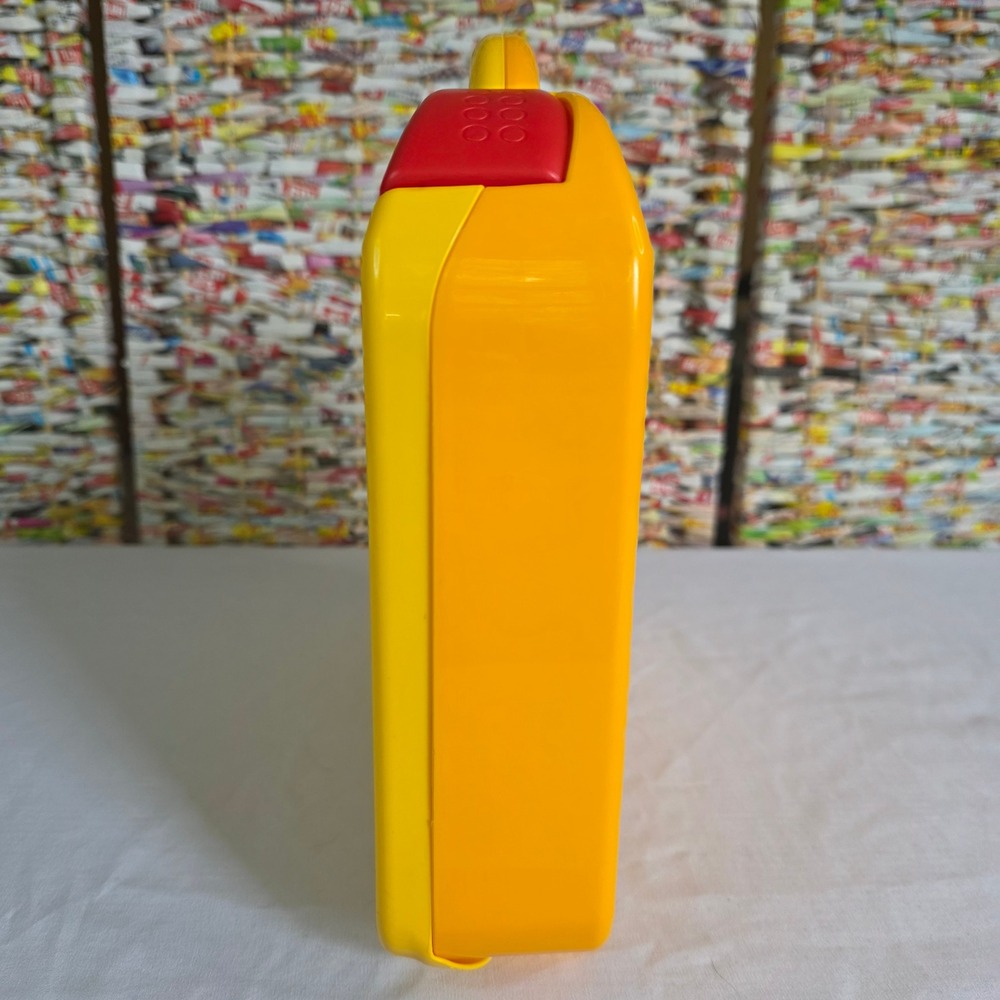 LEGO Yellow Plastic Storage Carrying Case Organizer with Red Latches Handle - Picture 14 of 16